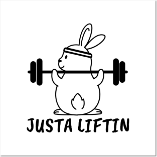 Justa liftin Bunny Rabbit Posters and Art